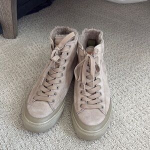 Women's Rag n Bone Beige High-Top Sneakers